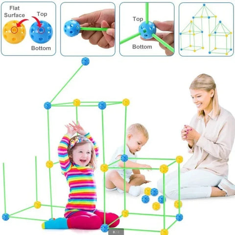 3d Diy Pipe Connecting Building Blocks | Building Toys For Kids, Stem Construction Toys Forts & Structures, Indoor & Outdoor Toys For Boys, Girls