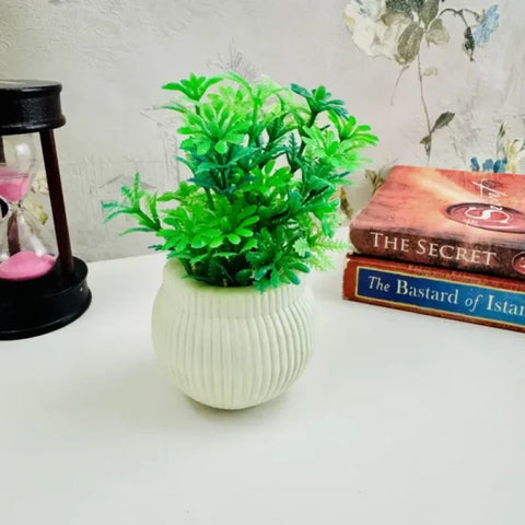 Pack Of 4 Mini Planters | Artificial Decoration Mini Plants