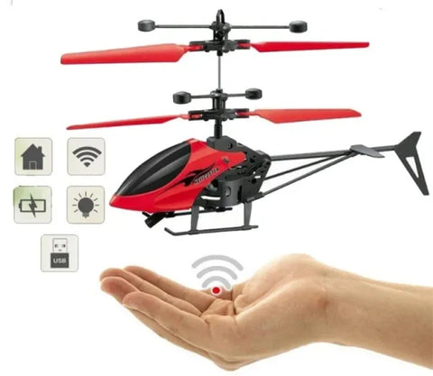 Rechargeable Flying Hand Sensor Control Helicopter | Sensing Flight With Lights, Remote-controlled Aircraft, Withstanding Impact And Playing