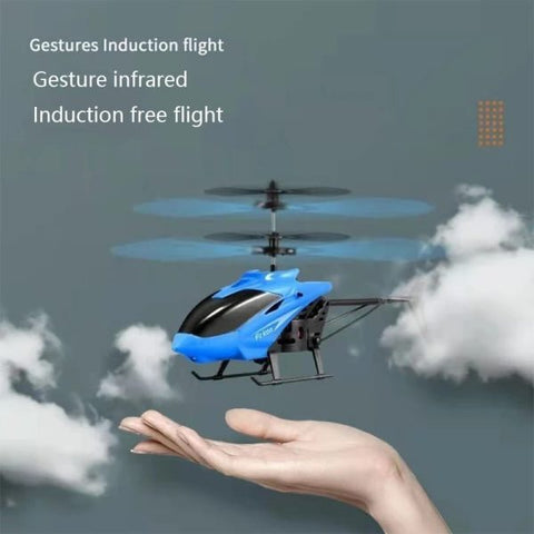 Rechargeable Flying Hand Sensor Control Helicopter | Sensing Flight With Lights, Remote-controlled Aircraft, Withstanding Impact And Playing