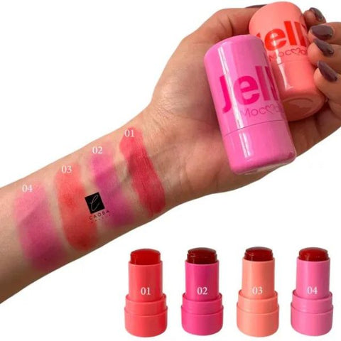 Pack Of 4 Mocallure Jelly Blush Stick Rouge Cream Shimmer Blusher Stick Monochrome Blush Mud Matte Moisturizing Makeup Lip Tint Cheek