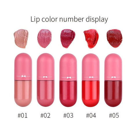 Pack Of 5 Matte Lip Gloss Kit | 5 Capsule Matte Lipstick Set